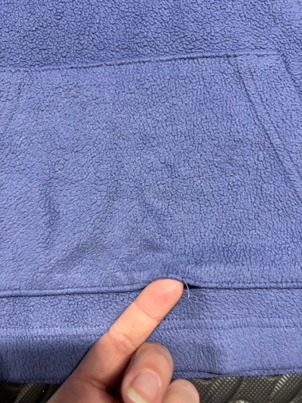 Abercrombie Kids Boys Fleece Hoodie 5/6 Blue Quarter Zip Pullover - Picture 9 of 10